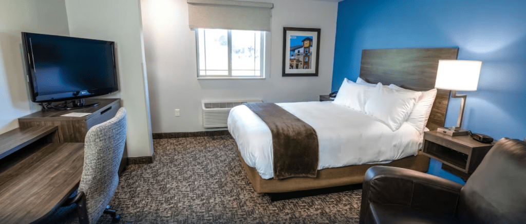 Hotel room at the My Place Hotel