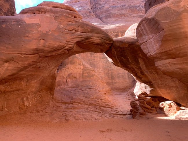 Sand dune arch is one of the best things to do in Moab with kids