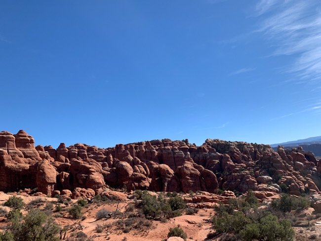 Views from the scenic drive in Arches National Park