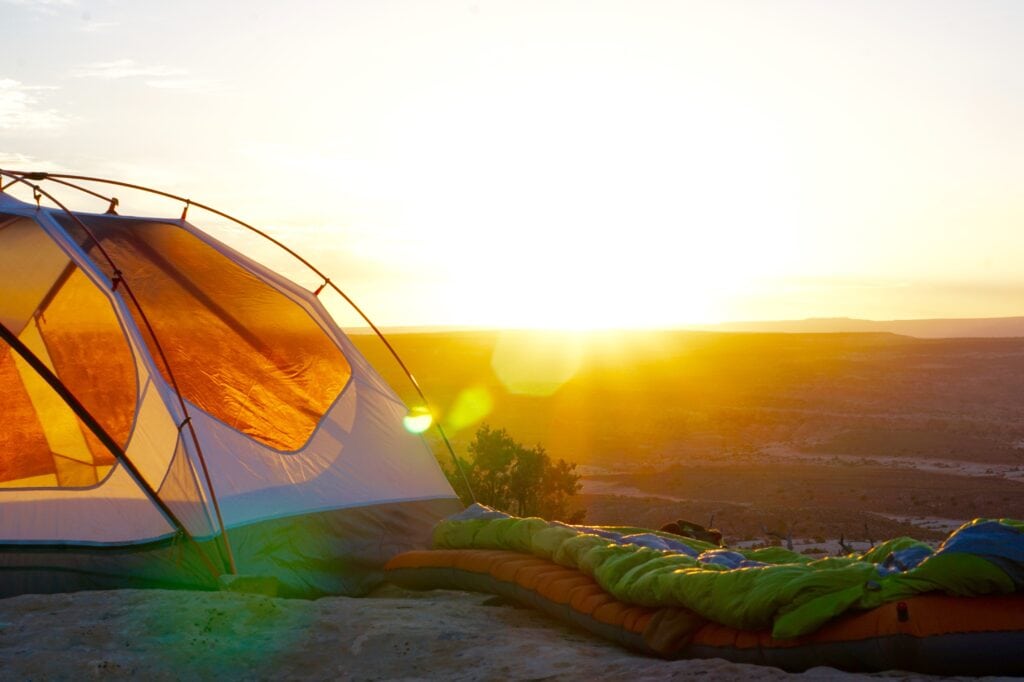 Camping, one of the fun things to do in Arches National Park