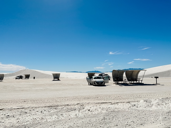 Picnic area at White Sands National Park