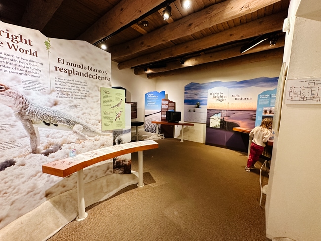 Exhibits at the White Sands National Park Visitor Center
