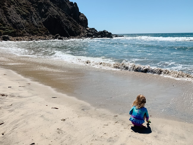 My daughter at Pfeiffer Beach
