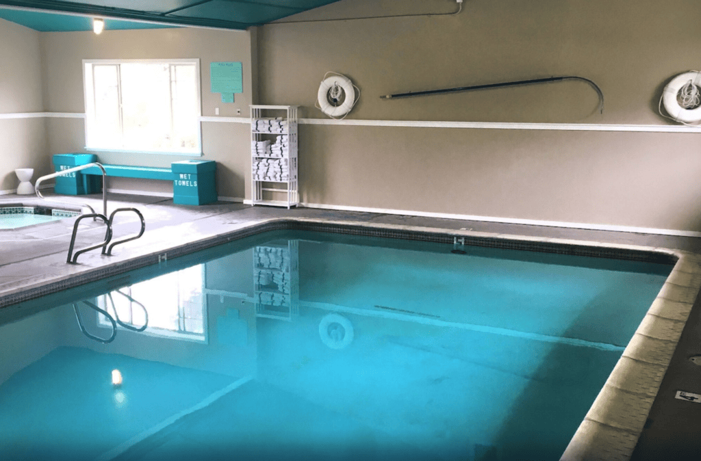 Indoor swimming pool at Hi-Tide Oceanfront Inn.