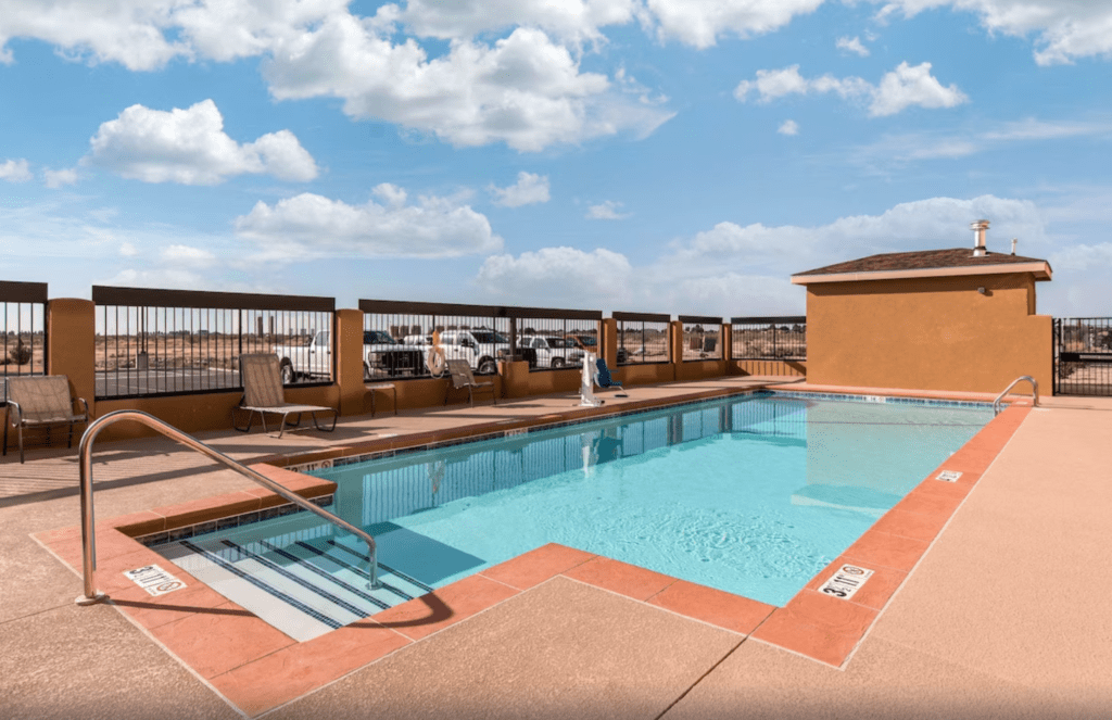 Pool at Quality Inn & Suites Carlsbad Caverns Area, one of the best Carlsbad Caverns Hotels.
