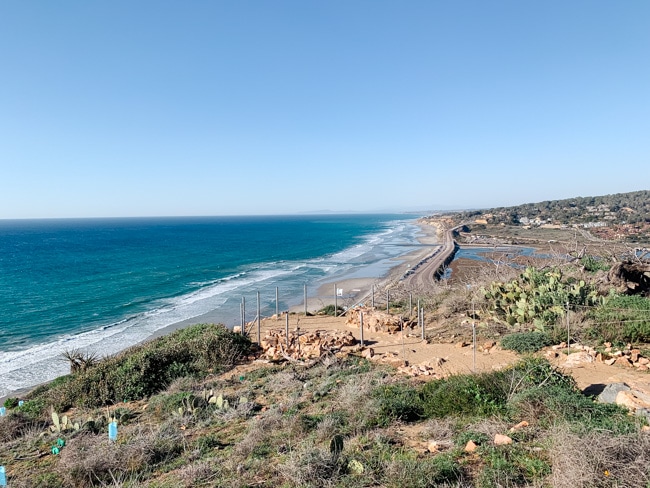 View of the California coastline