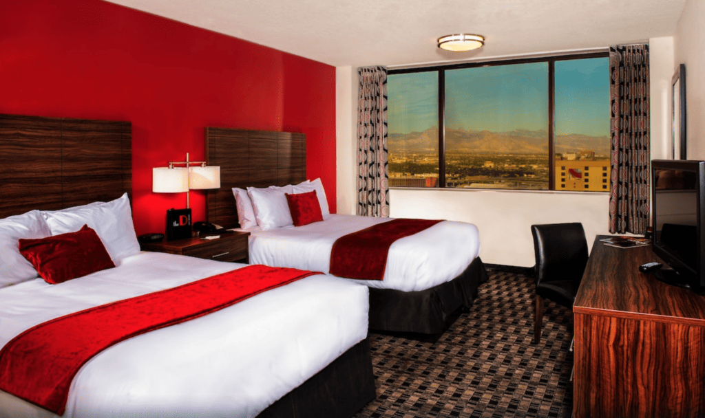 A staying room at The D Las Vegas.