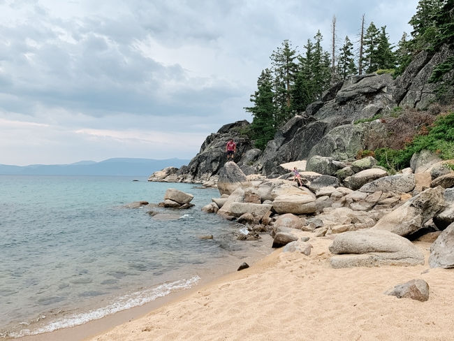 Playing at the beach in South Lake Tahoe