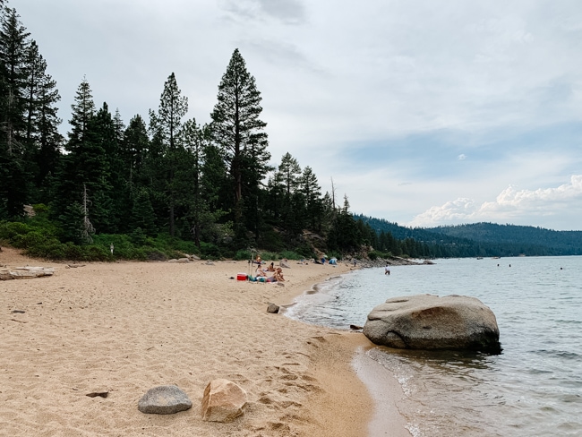 Beach on the shores on Lake Tahoe