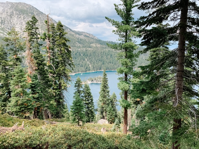 View of Lake Tahoe as you drive around the lake