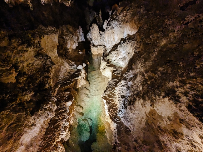 The rock formations inside Carlsbad Caverns