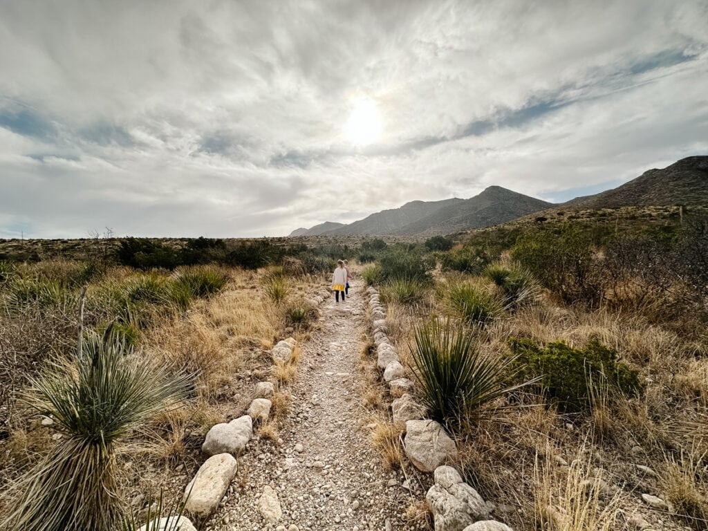 My kids hiking in Guadalupe National Park
