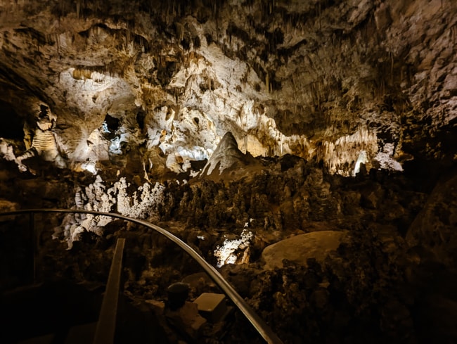 Room in the cave as seen during a tour, one of the best things to do in Carlsbad Caverns