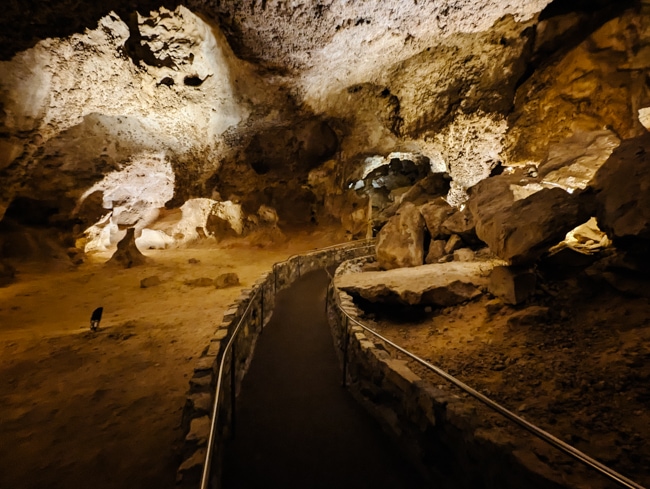 Walkway inside Carlsbad Caverns National Park