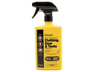 Spray bottle of insect repellent