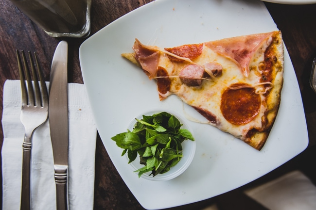 Pizza from one of the Las Vegas food tours