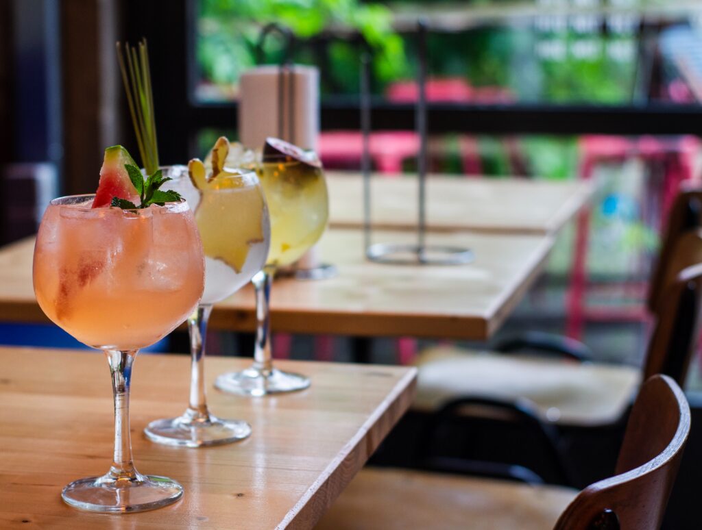 Drinks served during a Las Vegas food tour