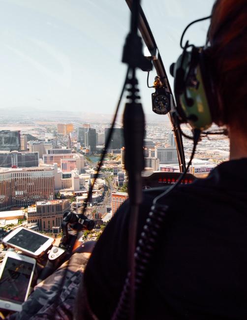 Helicopter tour over Las Vegas, Nevada