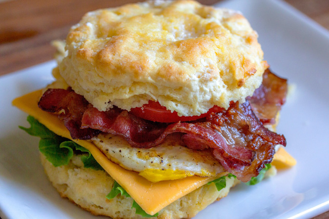 Breakfast sandwich from the Boathouse Cafe and Grille.