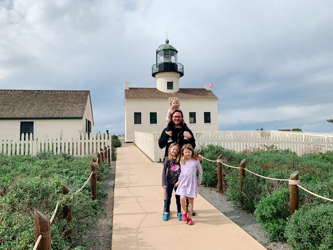 My family at the lighthouse at Point Loma