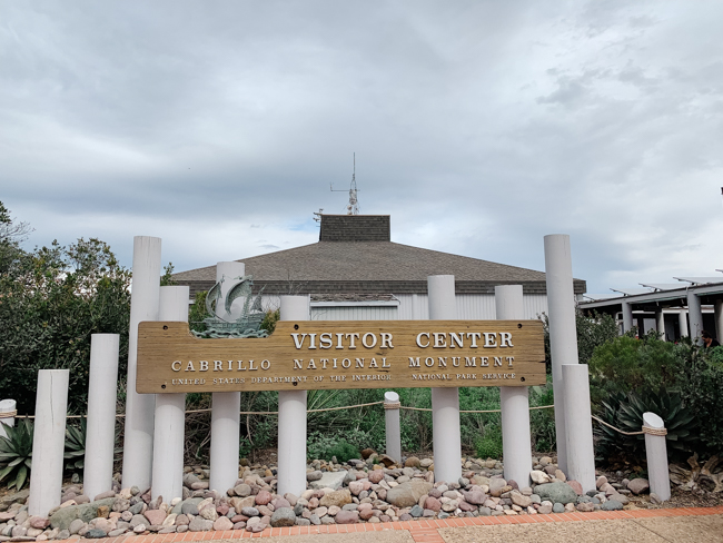 Sign at the Cabrillo National Monument Visitor Center