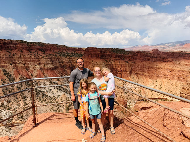 My family in Capitol Reef National Park