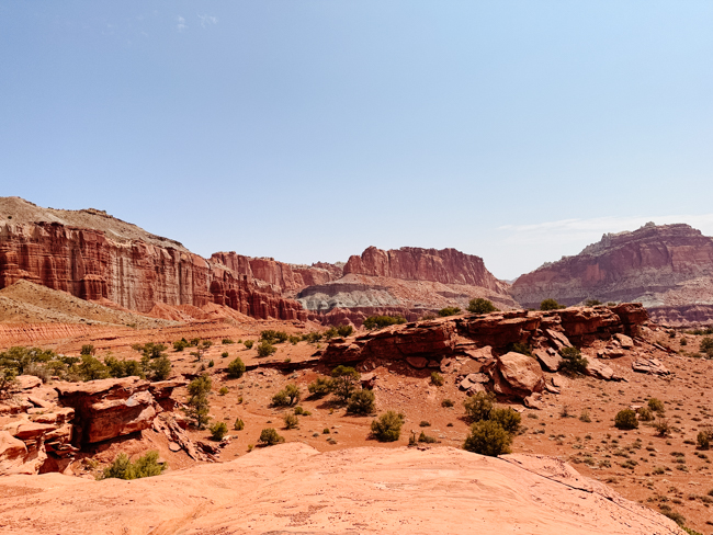 Viewpoint in Capitol Reef, one of the national parks in Utah
