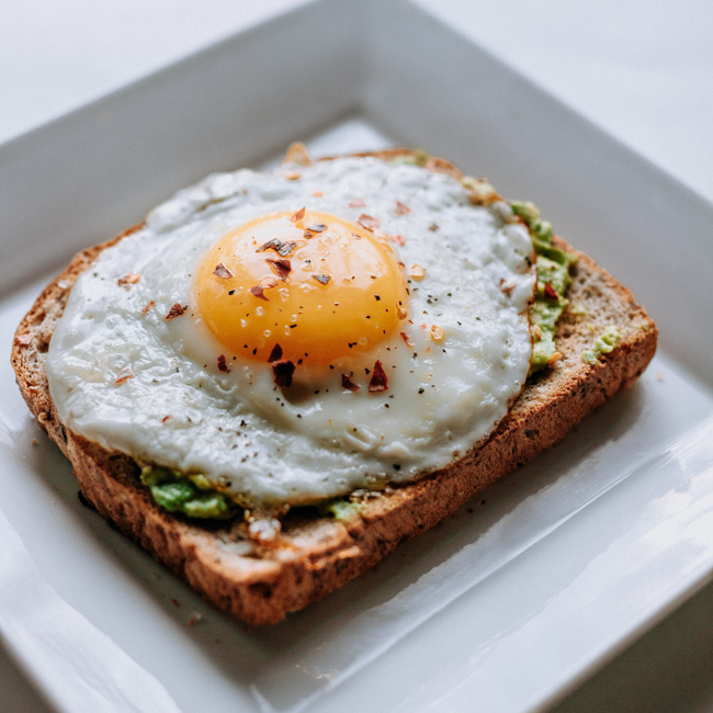 Avocado toast and egg at JT Country Kitchen