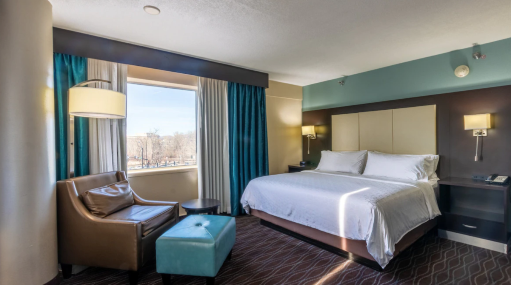 A staying room at Holiday Inn Express Boise, one of the best places to stay when exploring things to do in Boise.