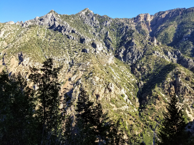 View of the mountains near Timpanogos Cave.