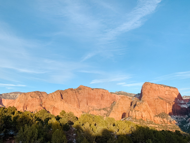 Scenic view in Zion National Park