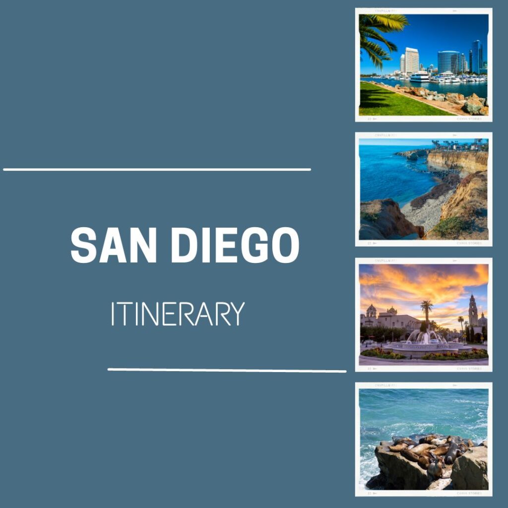 San Diego itinerary graphic