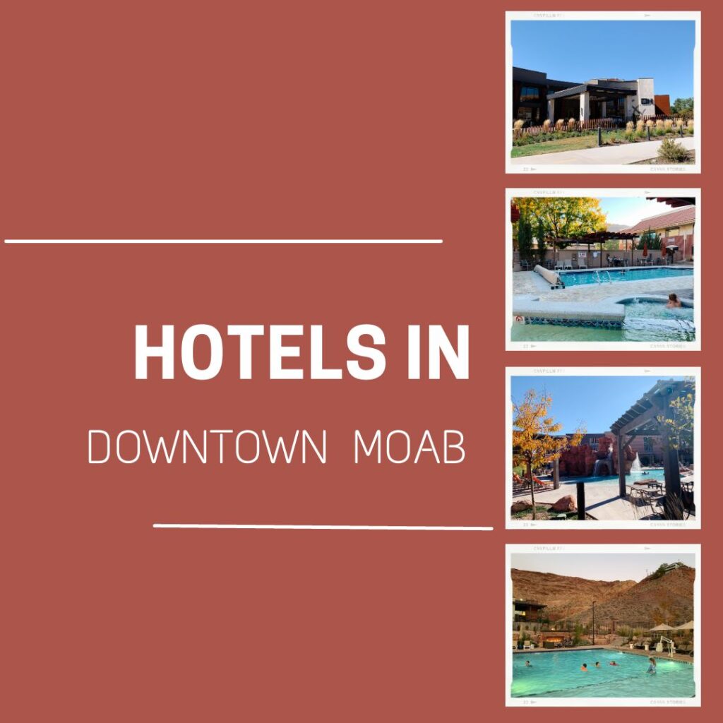 Hotels in Downtown Moab graphic