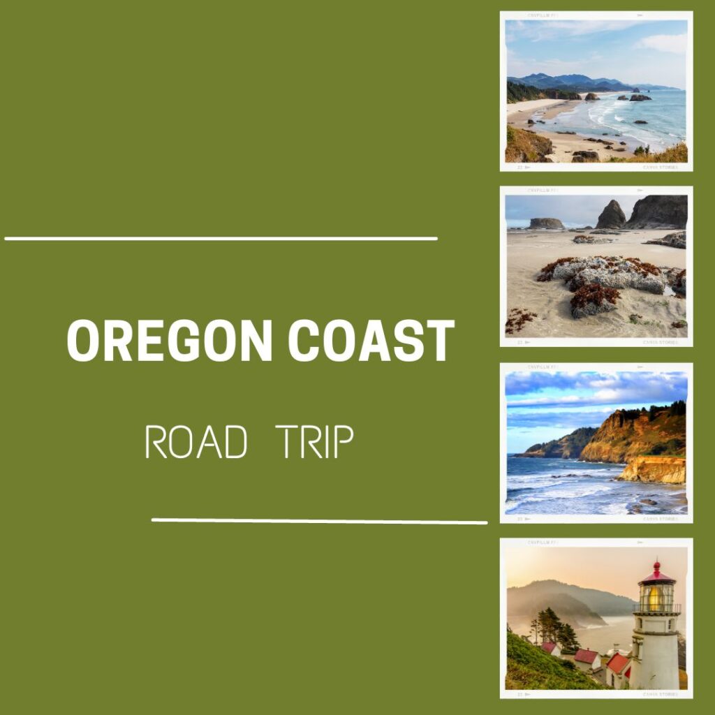 Oregon Coast road trip graphic