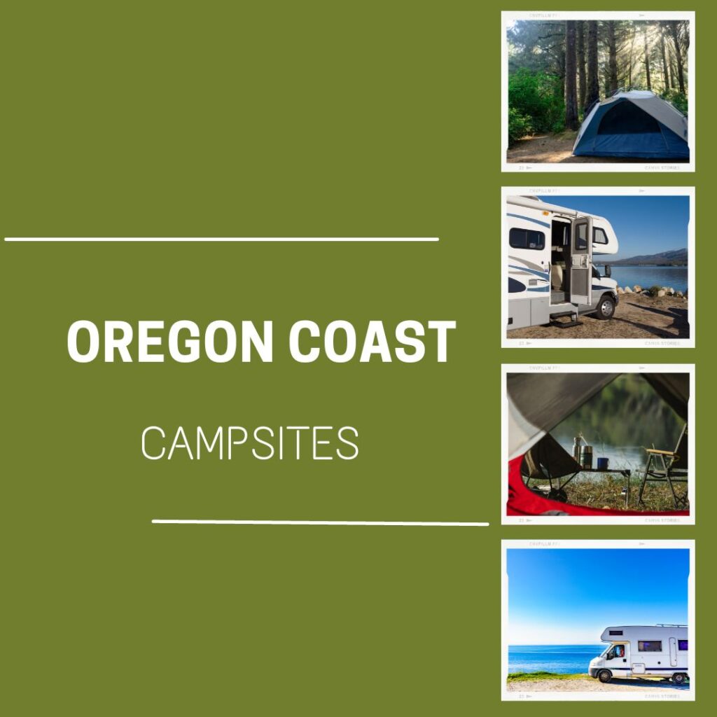 Oregon Coast campsite graphic