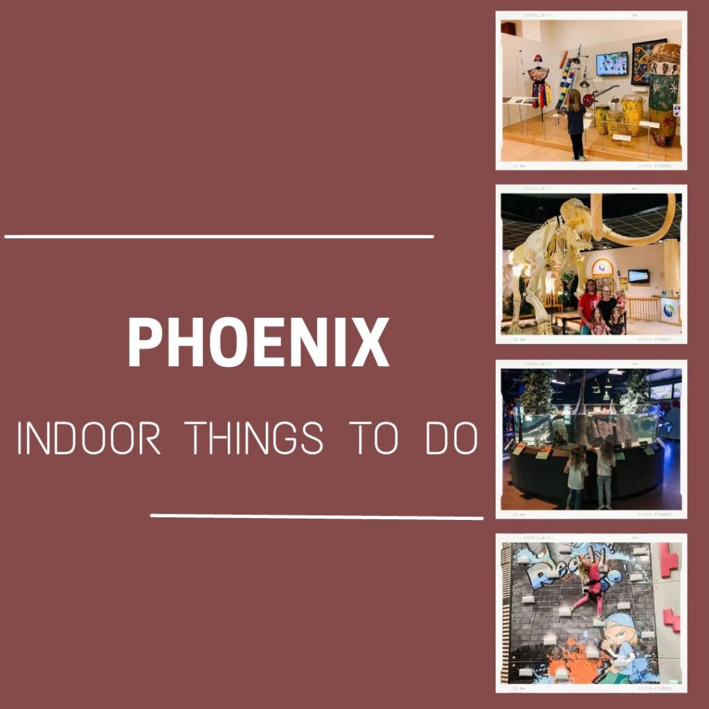 Indoor things to do in Phoenix graphic
