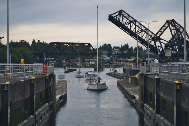 The Seattle Locks, which can be seen on a variety of Seattle boat tours.