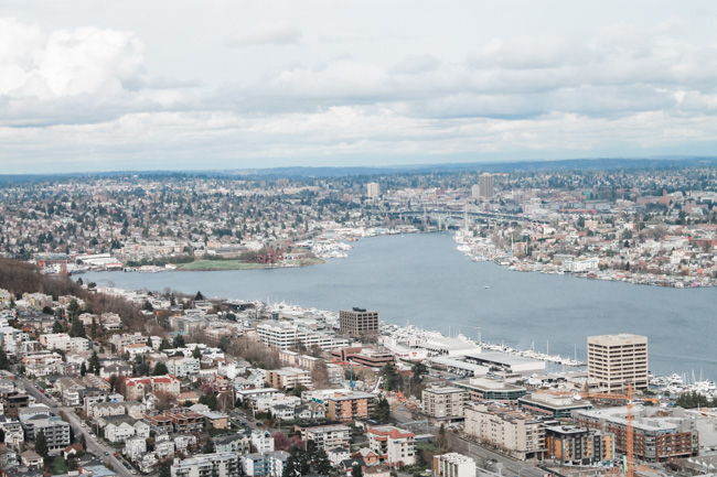 View of a harbor in Seattle.