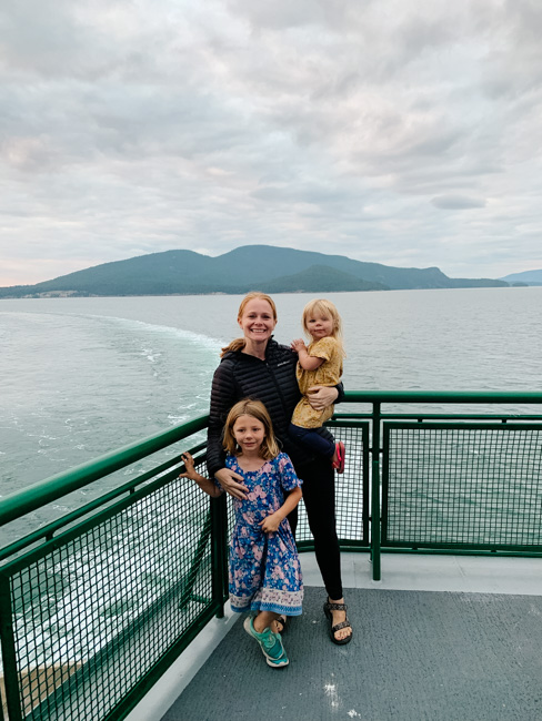 My family on a boat near Seattle, Washington