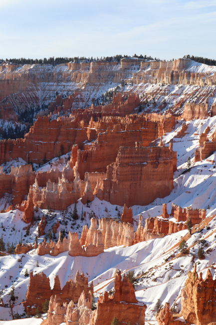 Bryce Canyon in winter.