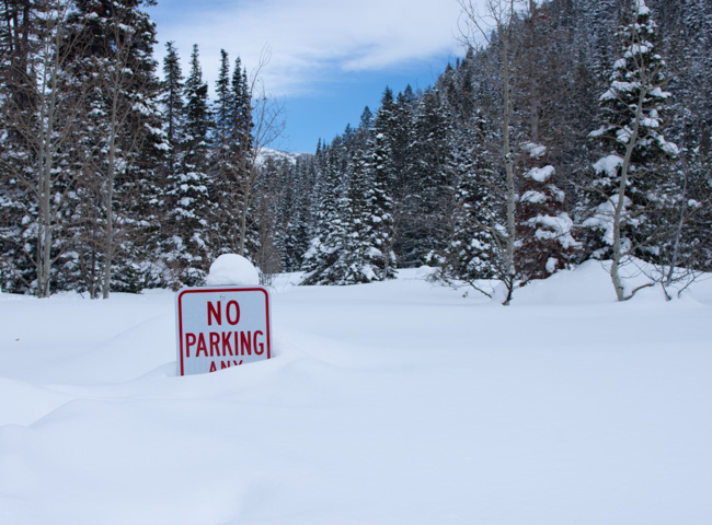 Deep snow in Utah.
