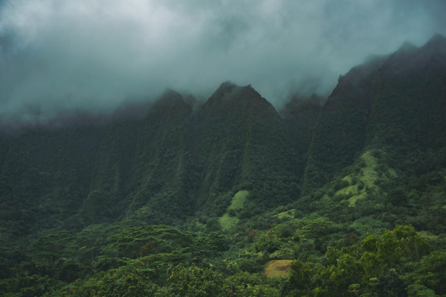 Misty skies in Hawaii