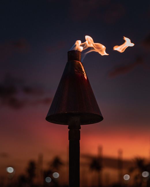 A tiki torch