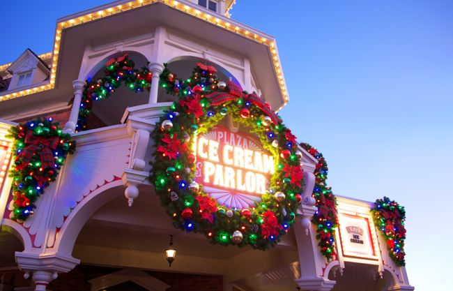 Ice Cream Parlor at Disneyland, one of the most fun places to visit in California in winter.