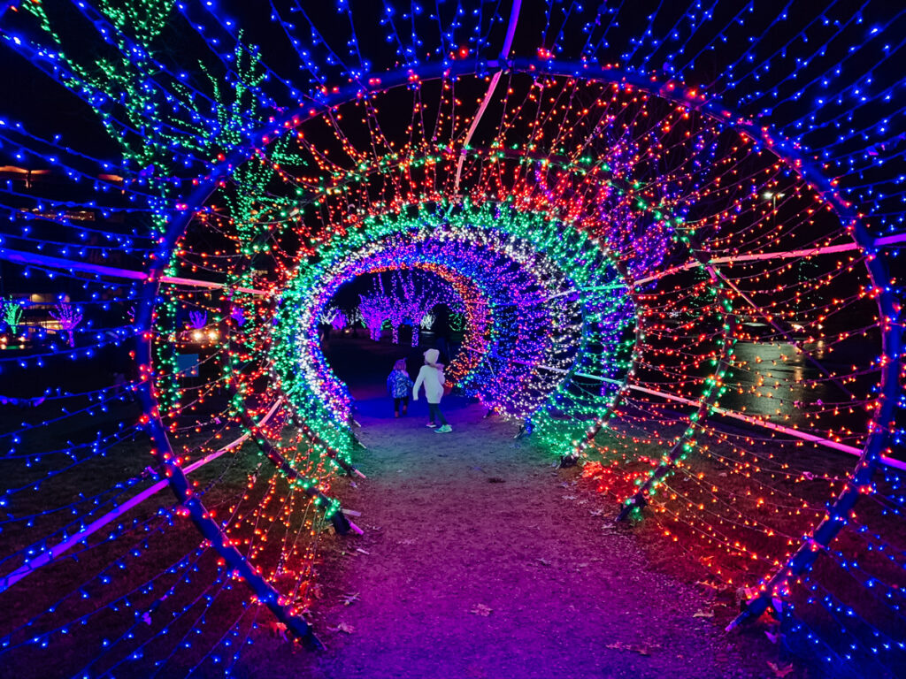 Holiday lights at Scentsy Commons
