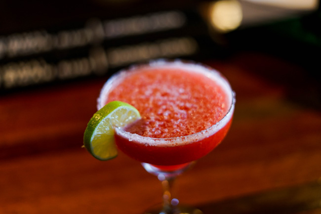 A drink from a bar.