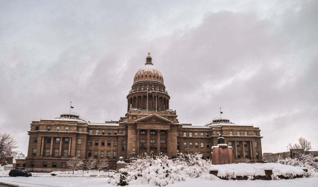 Visiting the Capitol building in Boise is one of the best things to do in Idaho in winter.