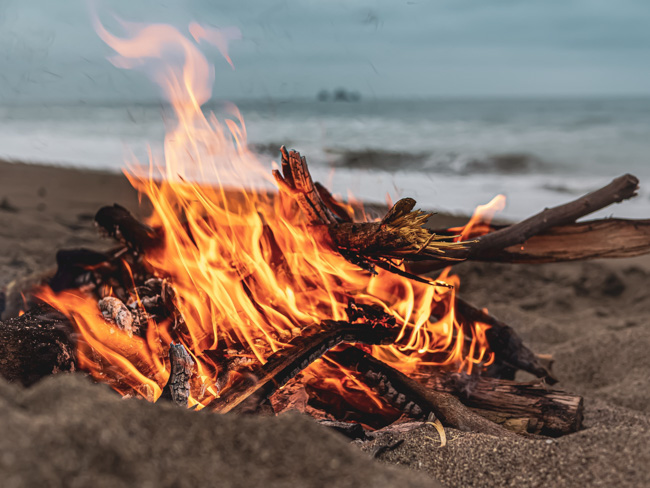Having a beach fire is one of the best things to do in Cannon Beach.
