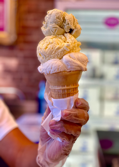 Ice cream cone from Suzy's Scoops.
