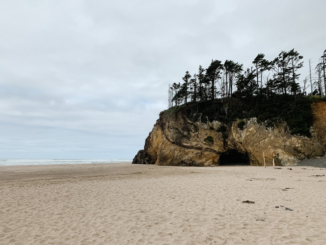 A sandy beach in Oregon